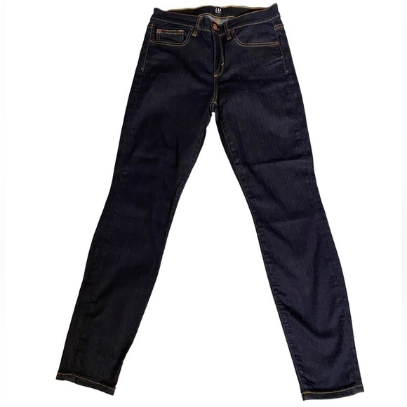 NWOT GAP TRUE SKINNY DARK WASH DENIM JEANS SIZE 28 SHORT - Picture 1 of 8